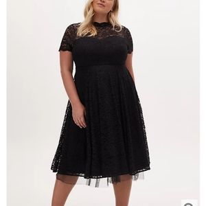 Torrid Special Occasion Black Lace and Tulle Dress PRICE FIRM